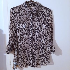 3/$15. Old navy animal print blouse
